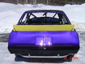 Back end, of the #5 car  with the new paint scheme
